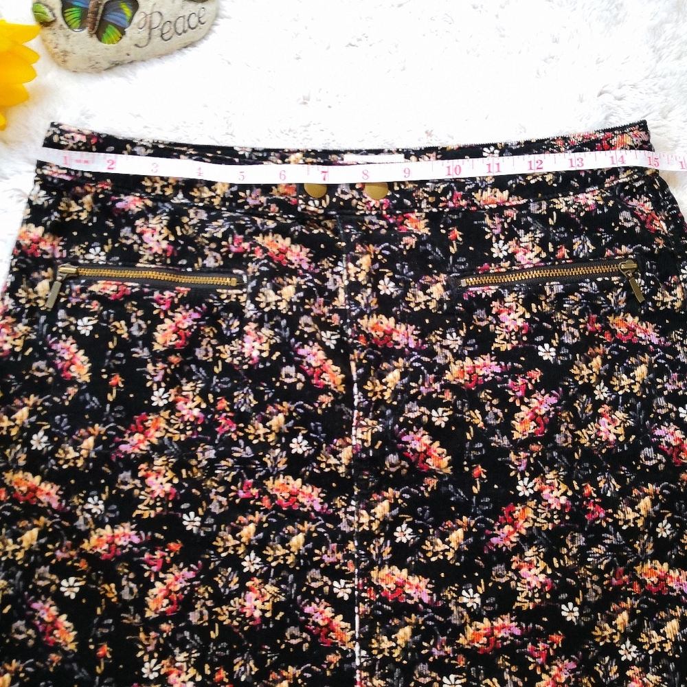 Mossimo Floral Corduroy Skirt Size 2 - Picture 7 of 8